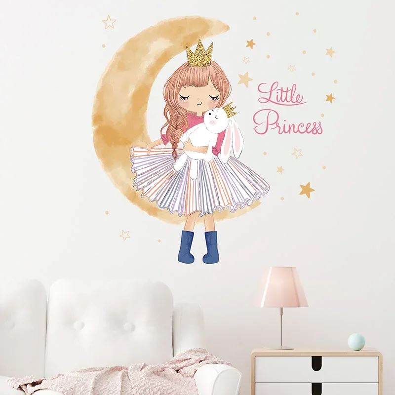 Décoration Murale - PrincesseSticker™ - Lune Beige - Bébélinours